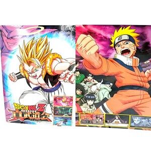 Vintage 2006 Dragon Ball Z & Naruto Anime Shitajiki 10x7 B5 Jump Budokai Gogeta